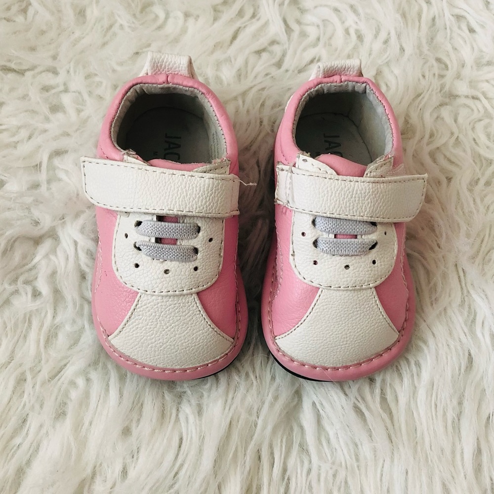 Jack & Lily Slip On Baby Sneaker Shoes Pink White